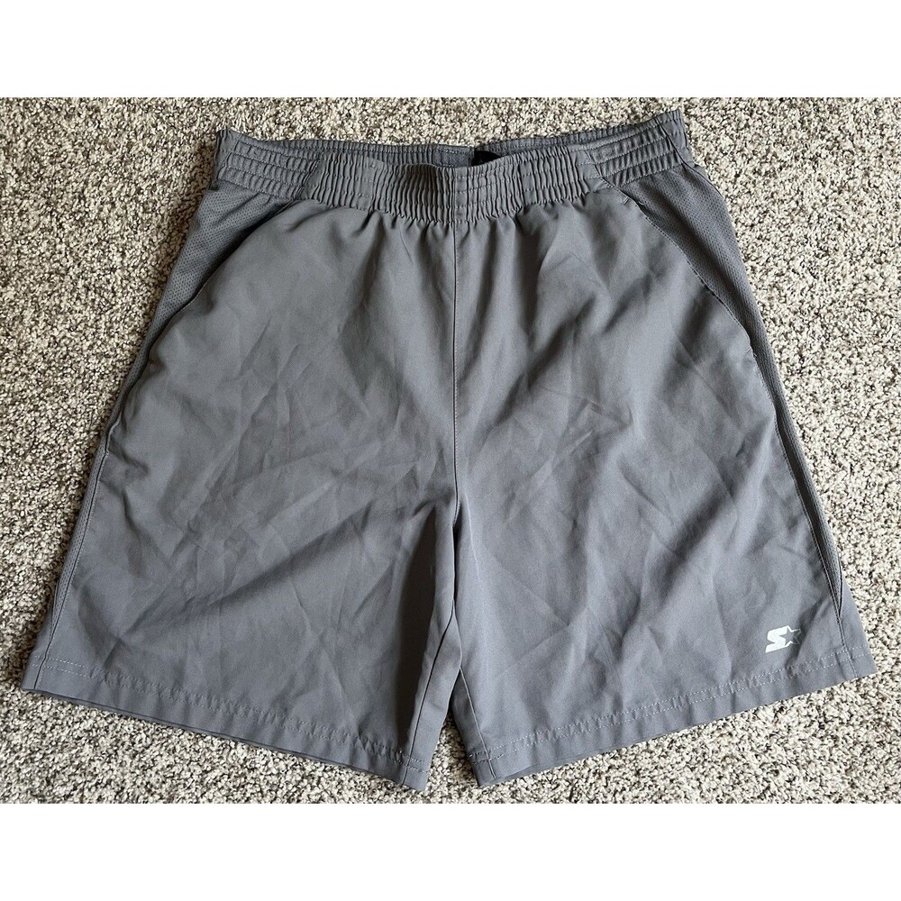 Men's Starter Gray Active Athletic Shorts, Size Medium